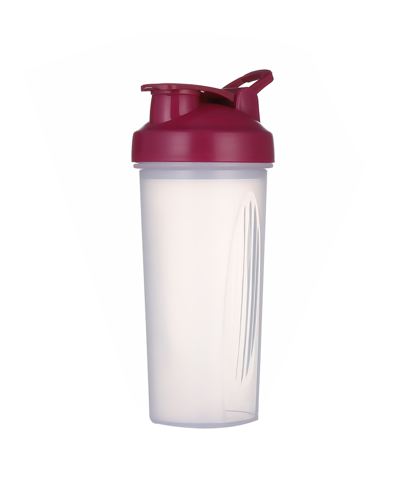 650 ml Moda Sport Buton Capac Design Sticla îngroșată Partea de jos Textura anti-alunecare Sticla Shaker PP de calitate alimentară