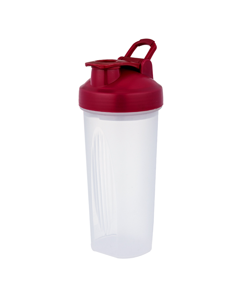 650 ml Moda Sport Buton Capac Design Sticla îngroșată Partea de jos Textura anti-alunecare Sticla Shaker PP de calitate alimentară