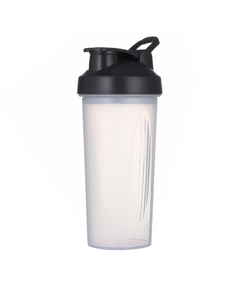 650 ml Moda Sport Buton Capac Design Sticla îngroșată Partea de jos Textura anti-alunecare Sticla Shaker PP de calitate alimentară