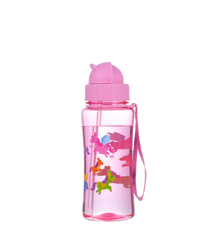 460 ml fără BPA, rezistent la picături, durabil, igienic și rezistent la praf, ușor de transportat Tritan Kids Bottle