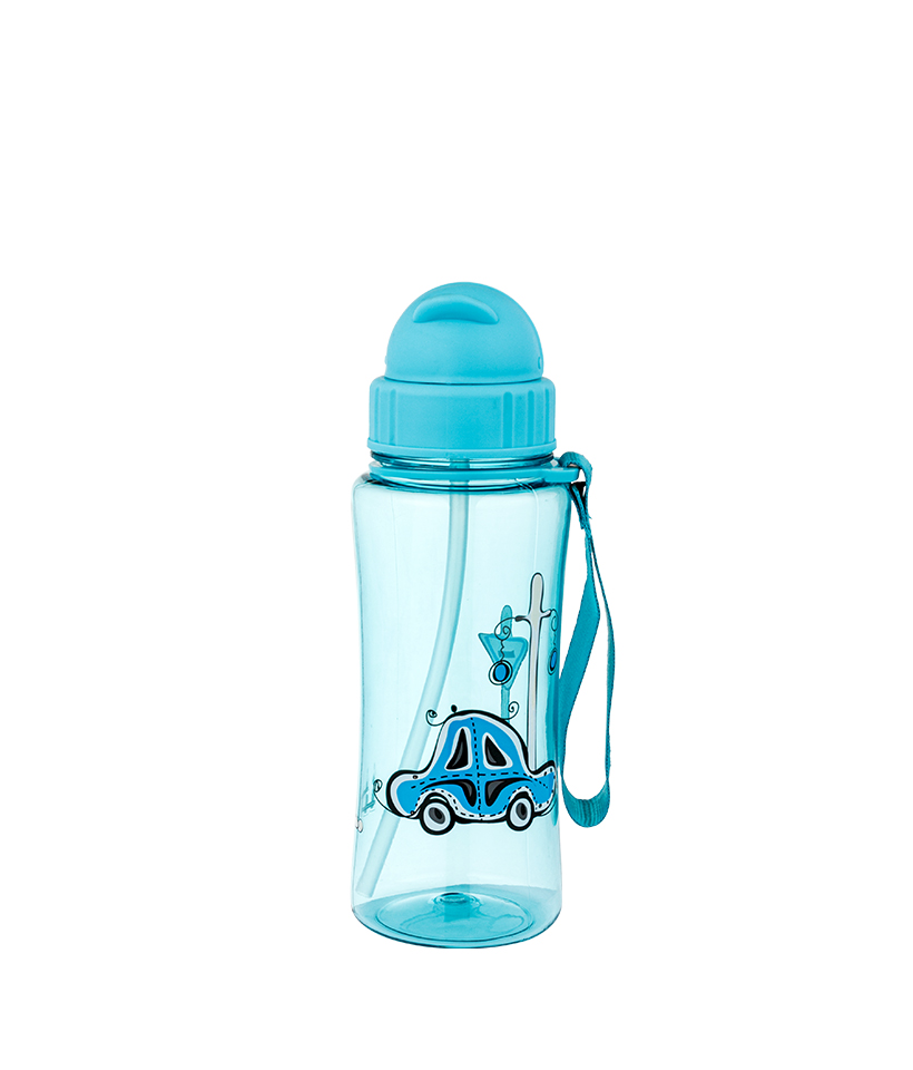 460 ml fără BPA, rezistent la picături, durabil, igienic și rezistent la praf, ușor de transportat Tritan Kids Bottle